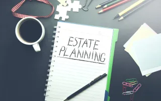 Estate planning notebook and pen